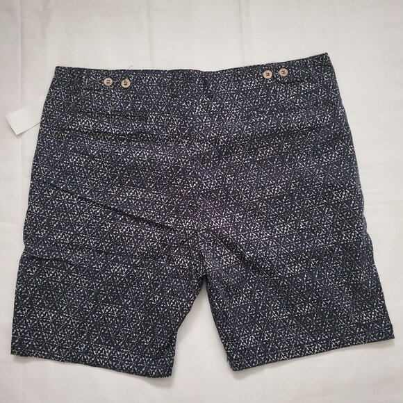 Oxford Lads Men’s Navy Print Patterned Cotton Stretch Walk Shorts Size 38 NWT - Picture 4 of 12